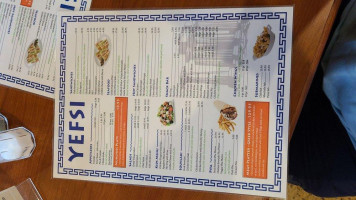 Yefsi Restaurant menu