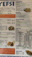 Yefsi Restaurant menu