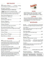 Snappers Grill menu