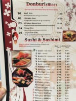 Sushi Fang menu