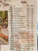 Sushi Fang menu