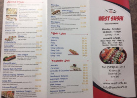 West Sushi menu