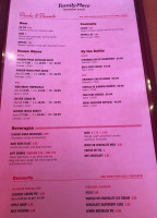 The Family Place And Pizza menu