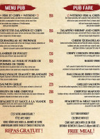 Witsend Resto Pub menu