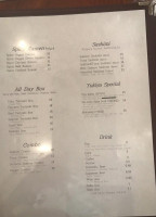 Yukiya Sushi menu