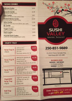 Sushi Valley menu