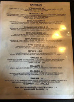 Mythic Grill menu