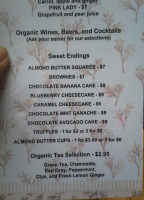 Raw Aura Organic Cuisine menu