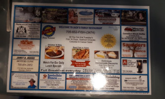 Jack's Restaurant menu