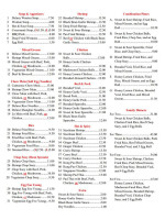 Ying Ying Chinese Food menu