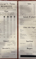 Bayside Pizza menu