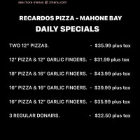 Bayside Pizza menu