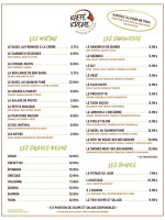 Kaffé Krème menu