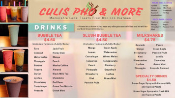 Culis Pho More menu