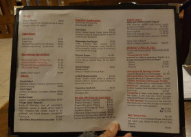 Berinas Specialty Restaurant & Grill menu