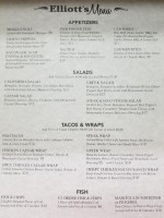 Elliott's Restaurant menu