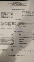 Seashore Restaurant & Blue Rock Lounge menu