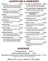 Zambelli's Leduc menu