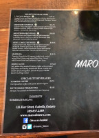 Maro's menu