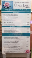 Chez Lien menu