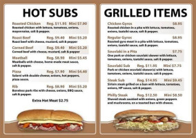 The Sub Place menu