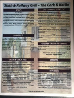 Sixth & Railway Grill menu