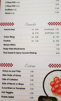 Carman's Diner menu