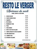 Les Vergers menu