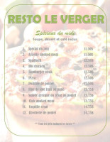 Les Vergers menu