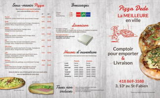 Pizza Dede enr menu