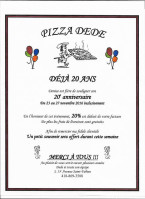 Pizza Dede enr menu