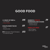 The Good Food Truck menu