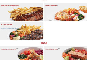 Boston Pizza menu