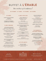 Le Balmoral menu