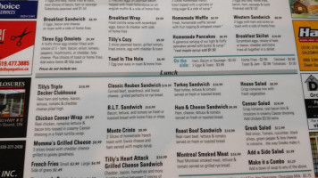 Tilly's By The Bay Cafe Bakery menu