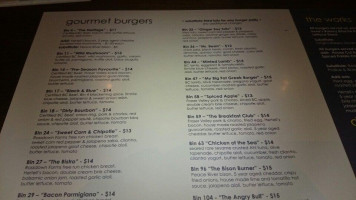 Bin 4 Burger Lounge menu