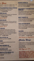 Coach's Corner Sports &grill menu