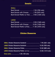 Milano Pizza menu