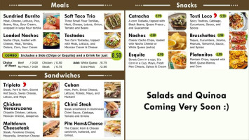 Milano Pizza menu