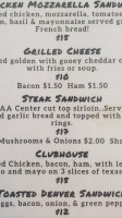 Pelican Lake Campground And Lounge menu