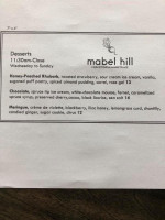 Mabel Hill Farm Kitchen Marketplace menu