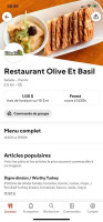 Olive et Basil menu