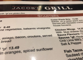 Jacob's Grill menu