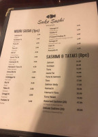 Sake Sushi menu