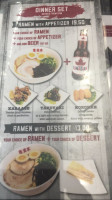 Touhenboku Ramen menu