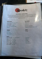 Kawakubo Japanese Restaurant menu