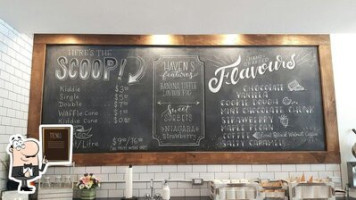 Haven's Creamery menu