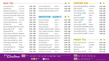 Chatime Nanaimo Carta