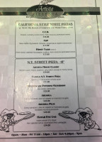 Artista Pizzeria menu