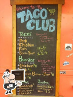 Taco Club menu